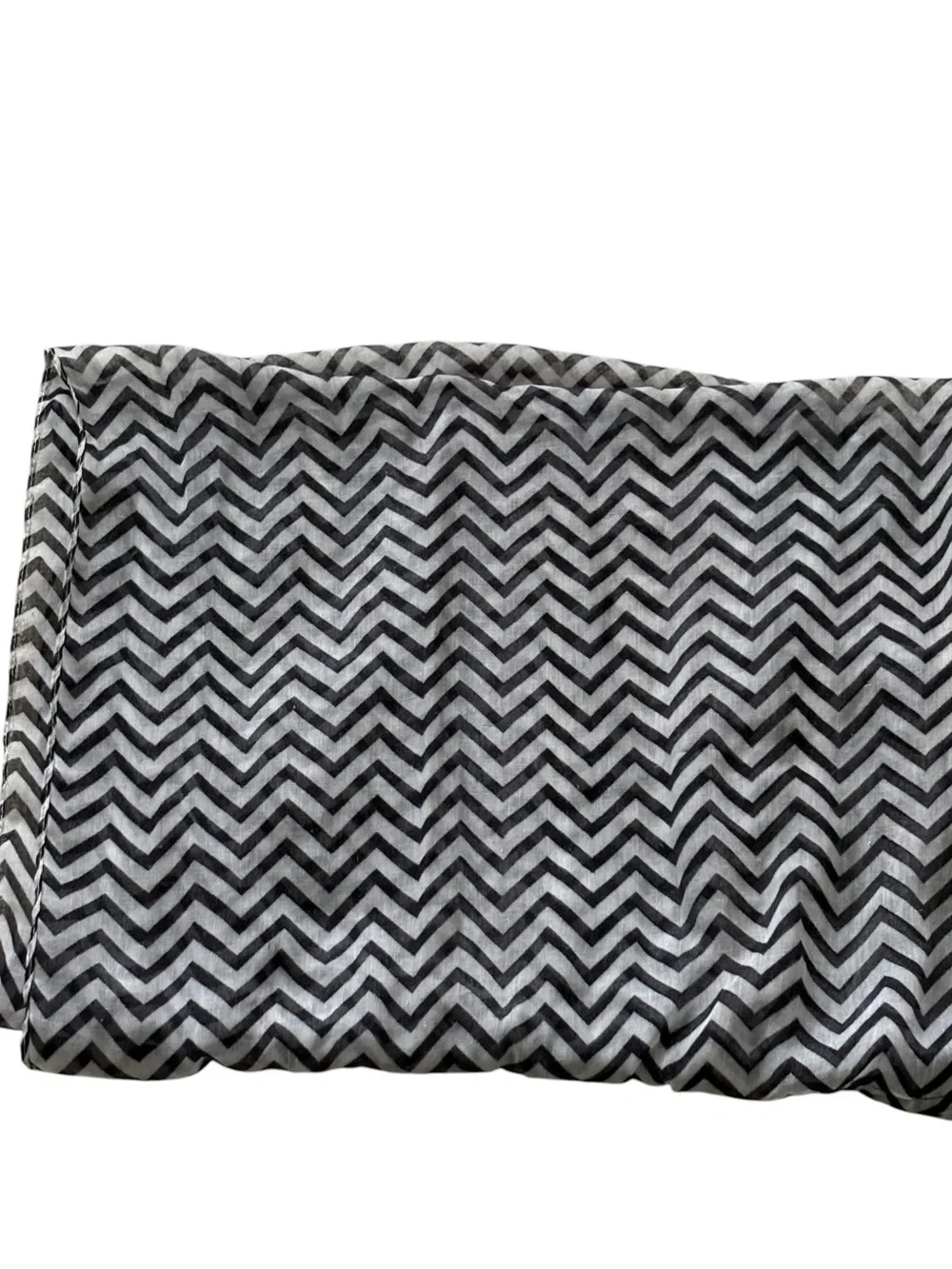 Black Gray Chevron Infinity Scarf Wide Circle Loop